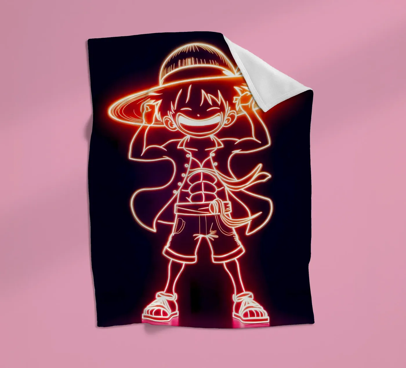 Monkey D. Luffy Fleecedecke von Indah Creative