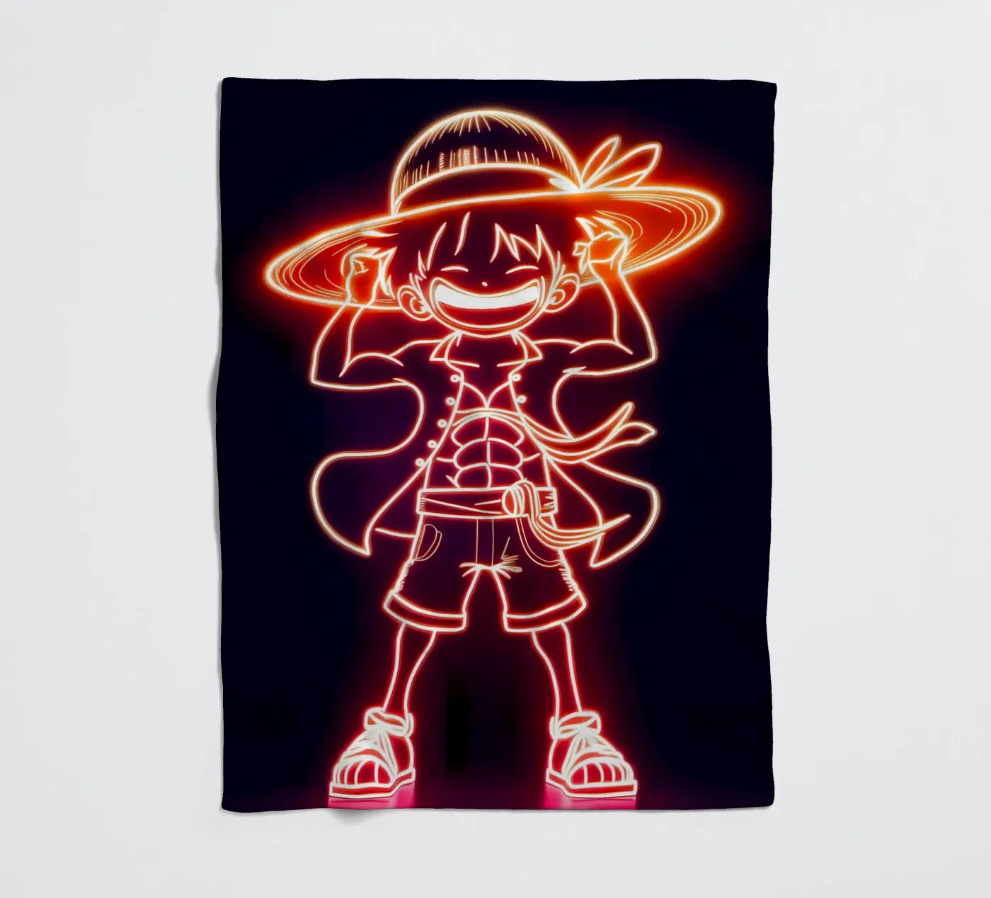 Monkey D. Luffy Fleecedecke von Indah Creative