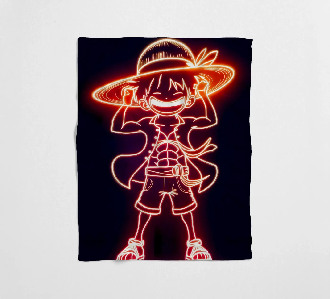 Monkey D. Luffy Fleecedecke von Indah Creative