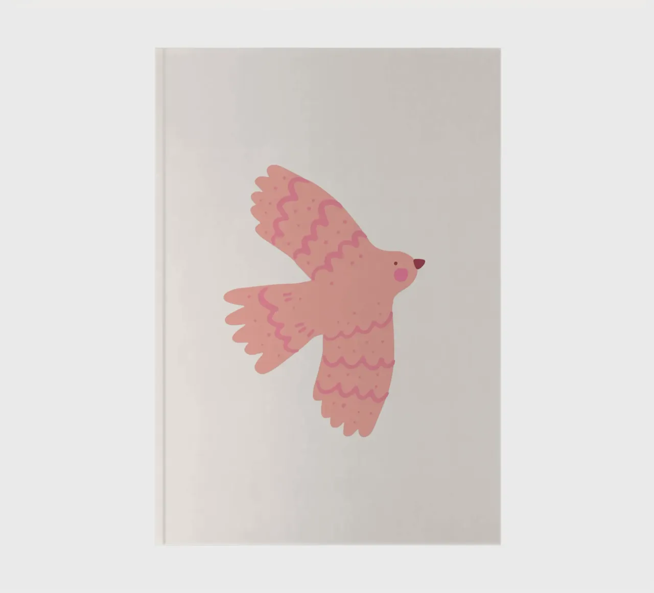 Bird rosa notebook by KRUTH DESIGN