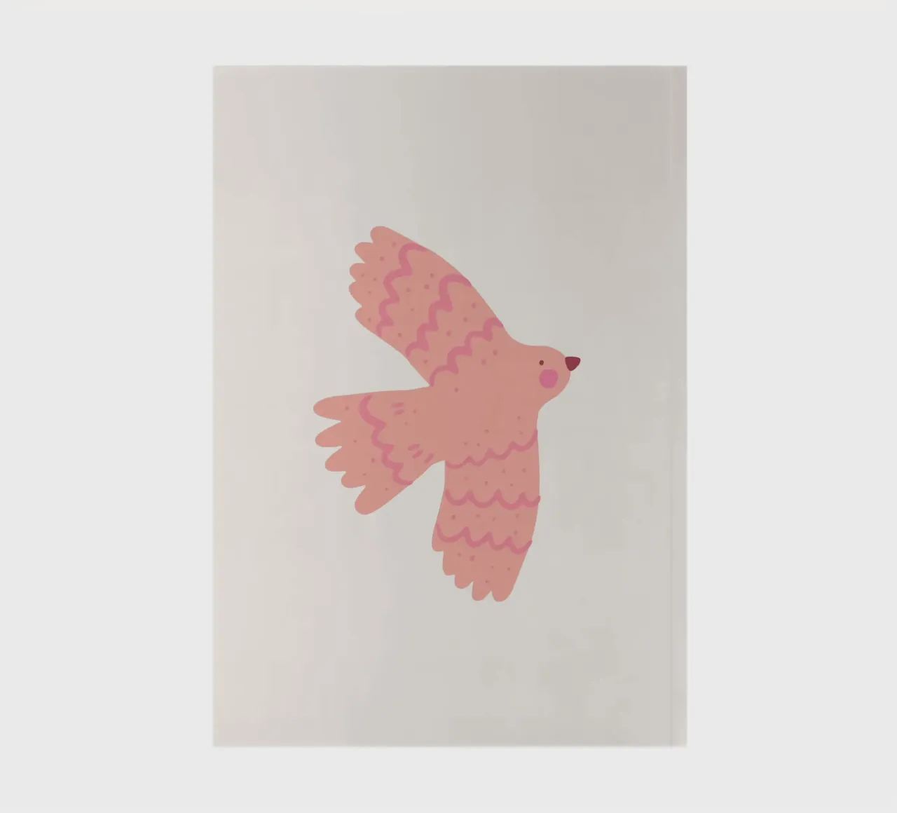 Bird rosa notebook by KRUTH DESIGN