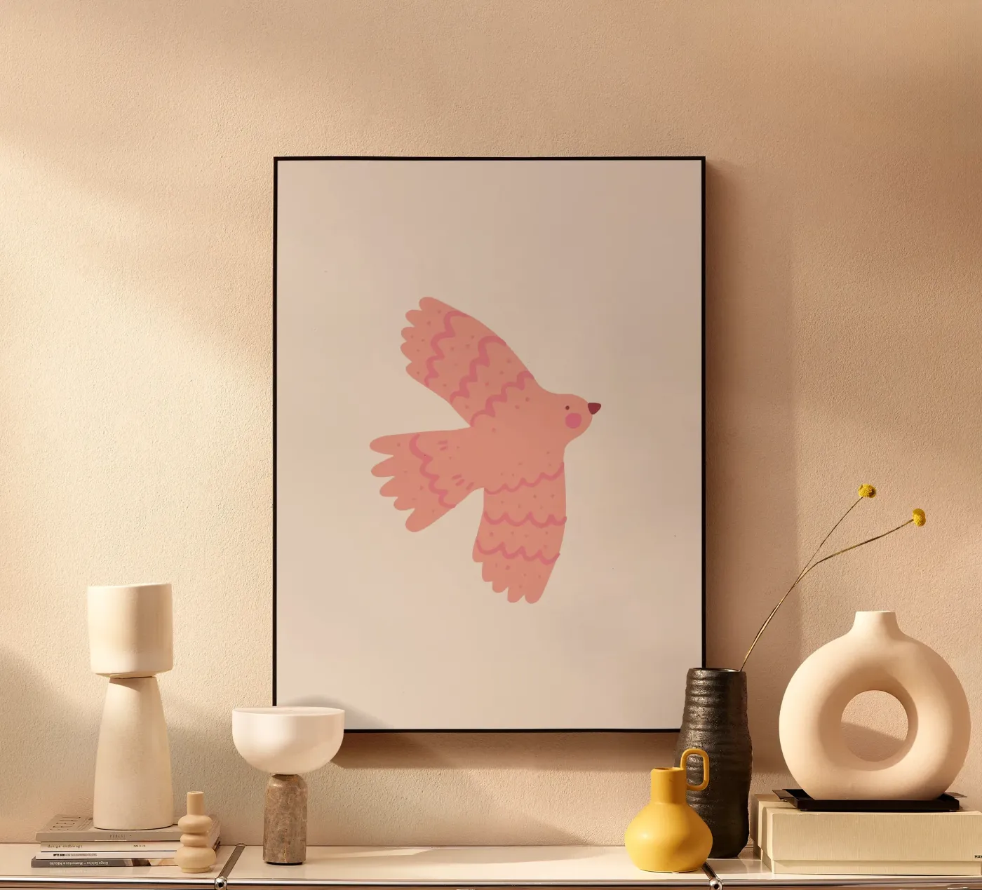 Bird rosa plexiglas de KRUTH DESIGN