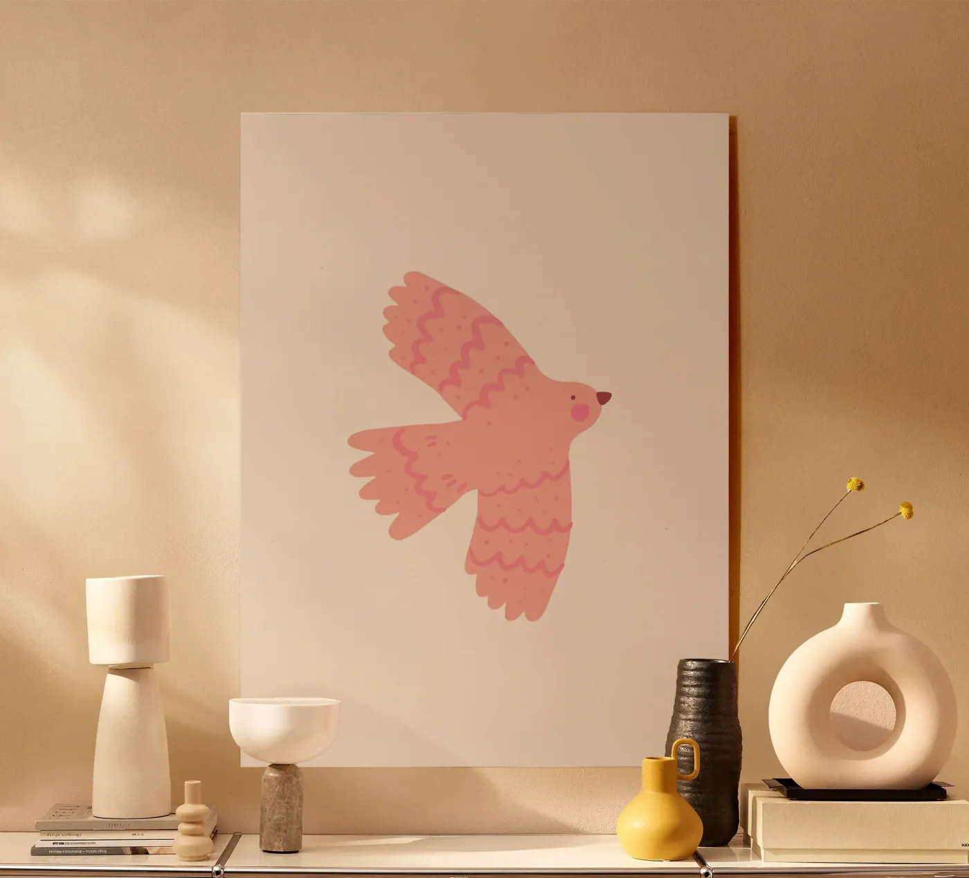 Bird rosa plexiglas de KRUTH DESIGN