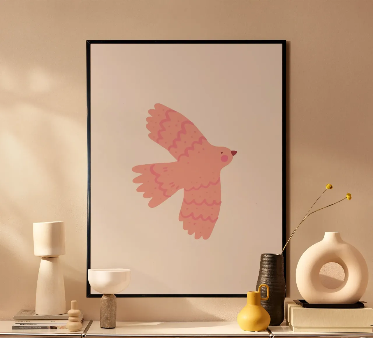 Bird rosa poster da KRUTH DESIGN