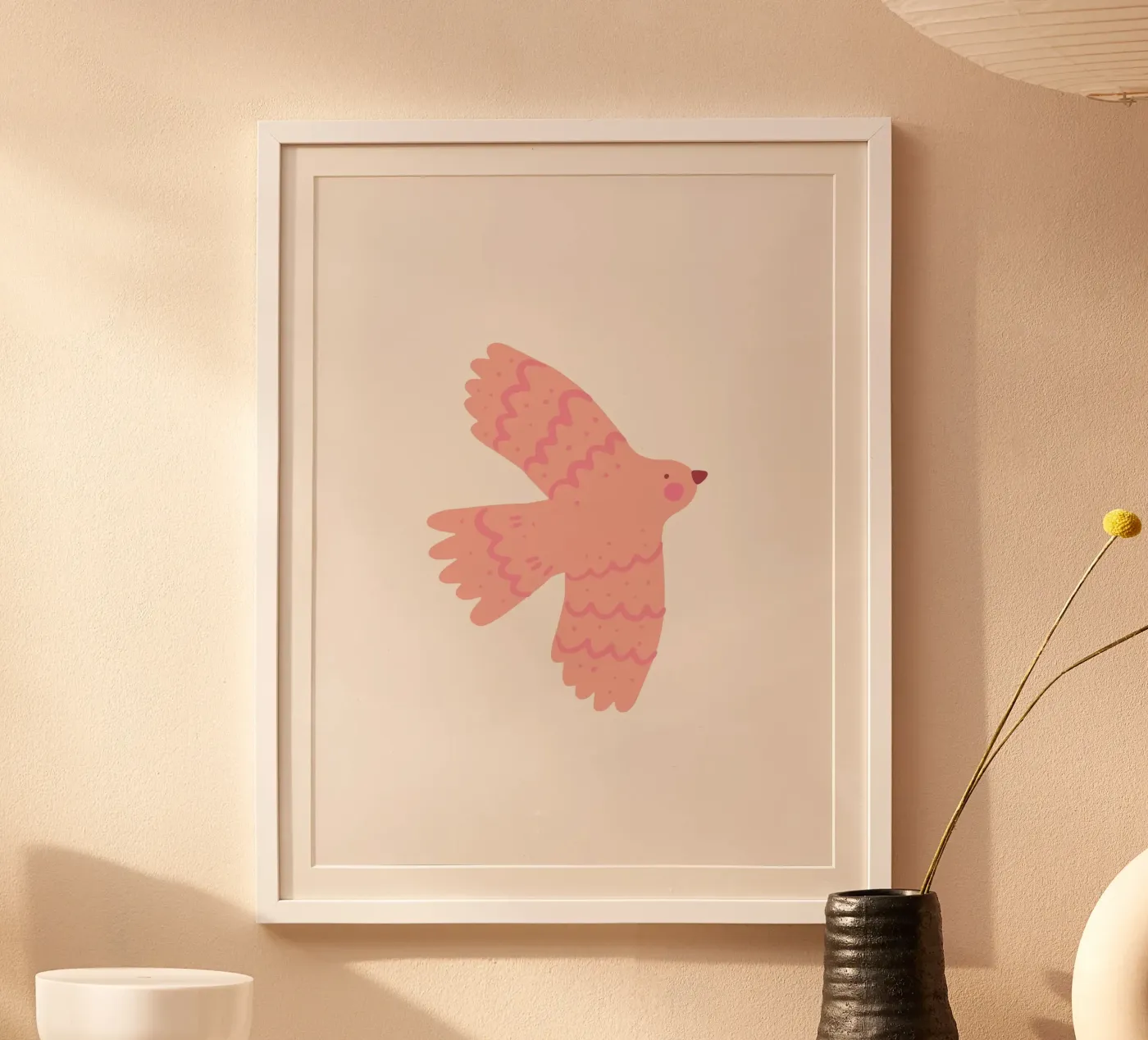 Bird rosa poster da KRUTH DESIGN