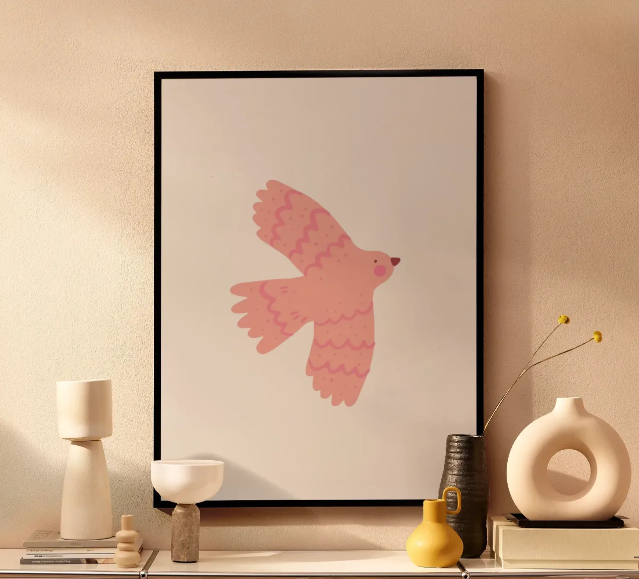 Bird rosa poster da KRUTH DESIGN