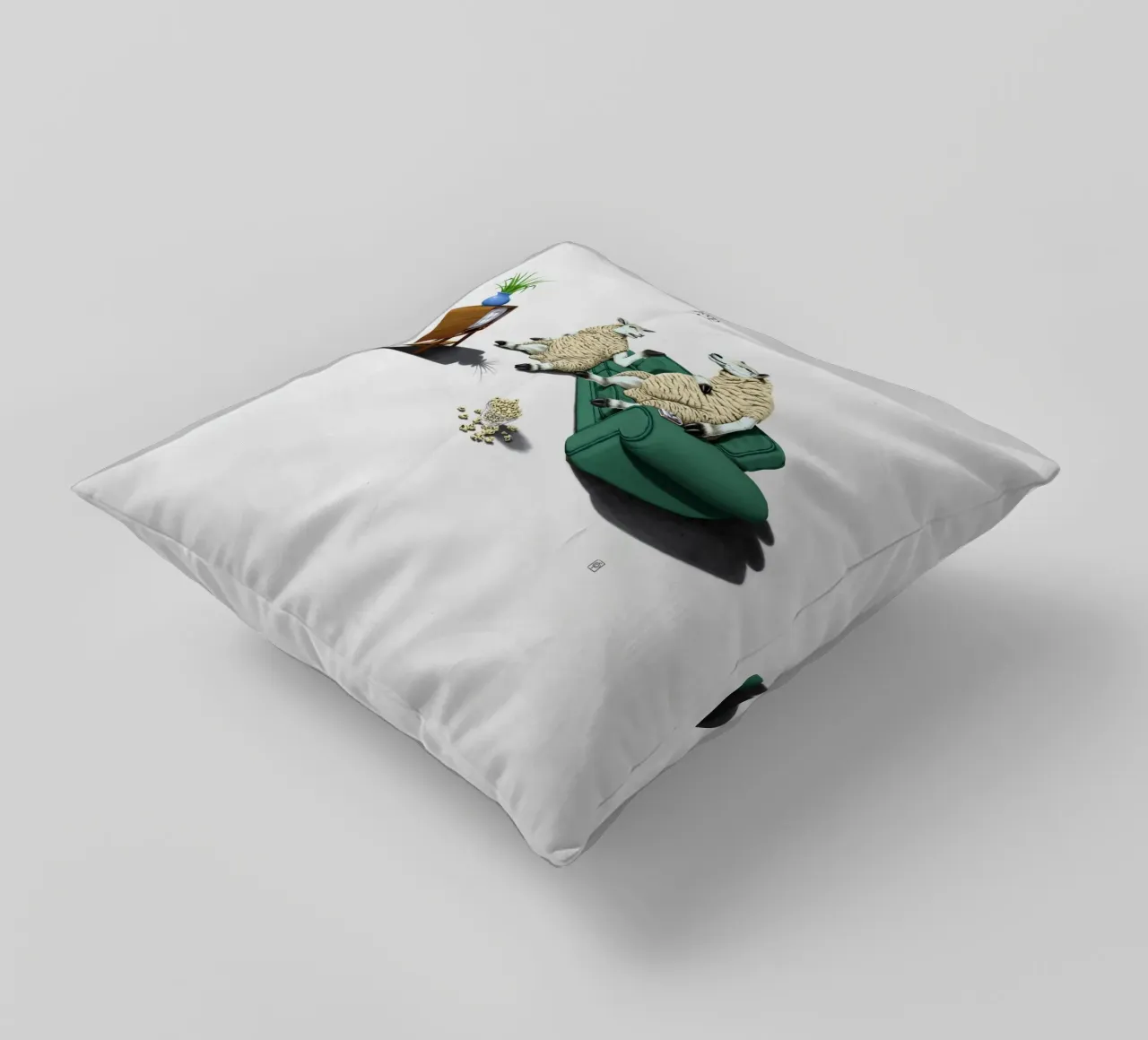 Sheep (Titled) cuscino da Rob Art | Illustration