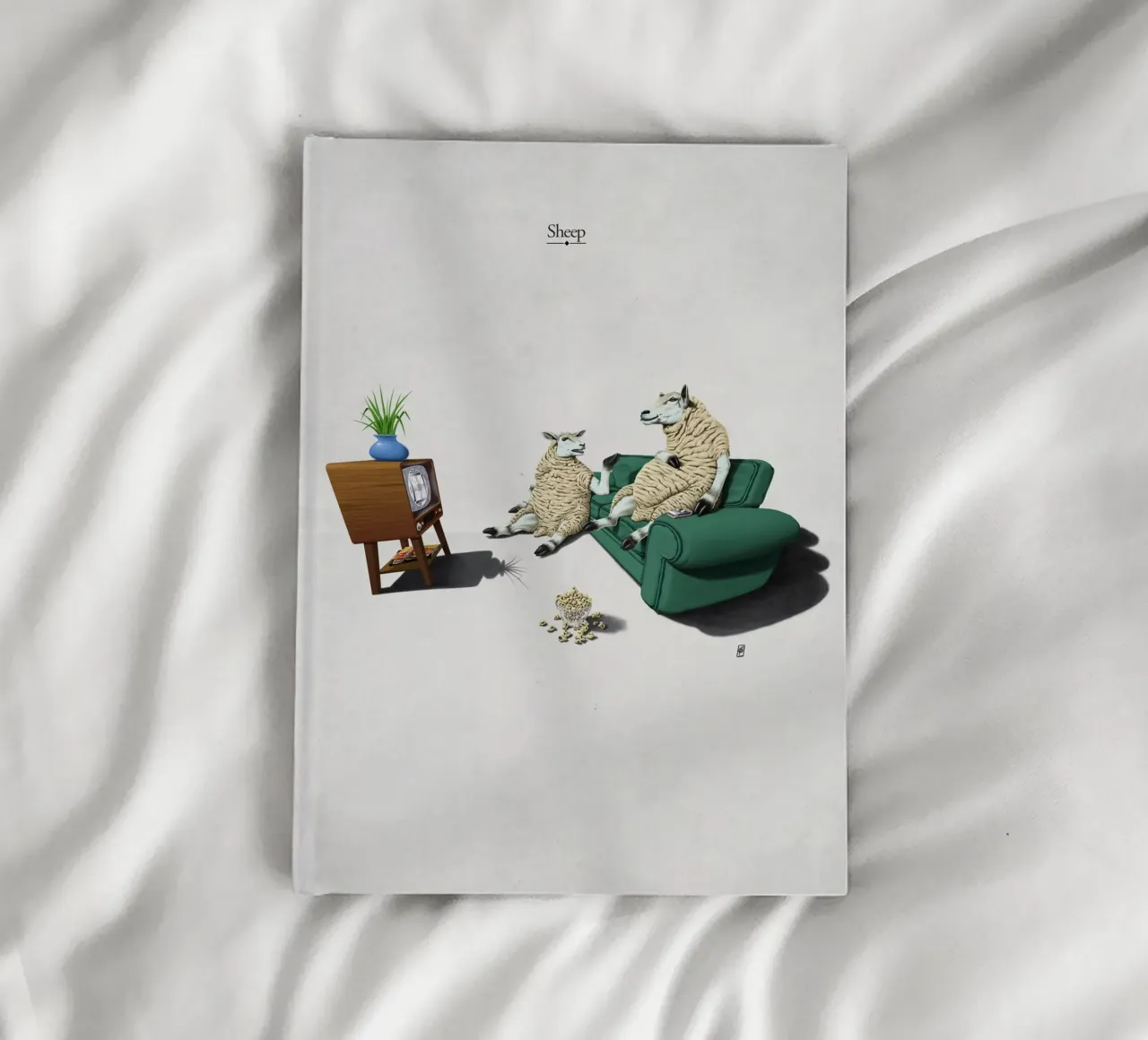 Sheep (Titled) notebook by Rob Art | Illustration