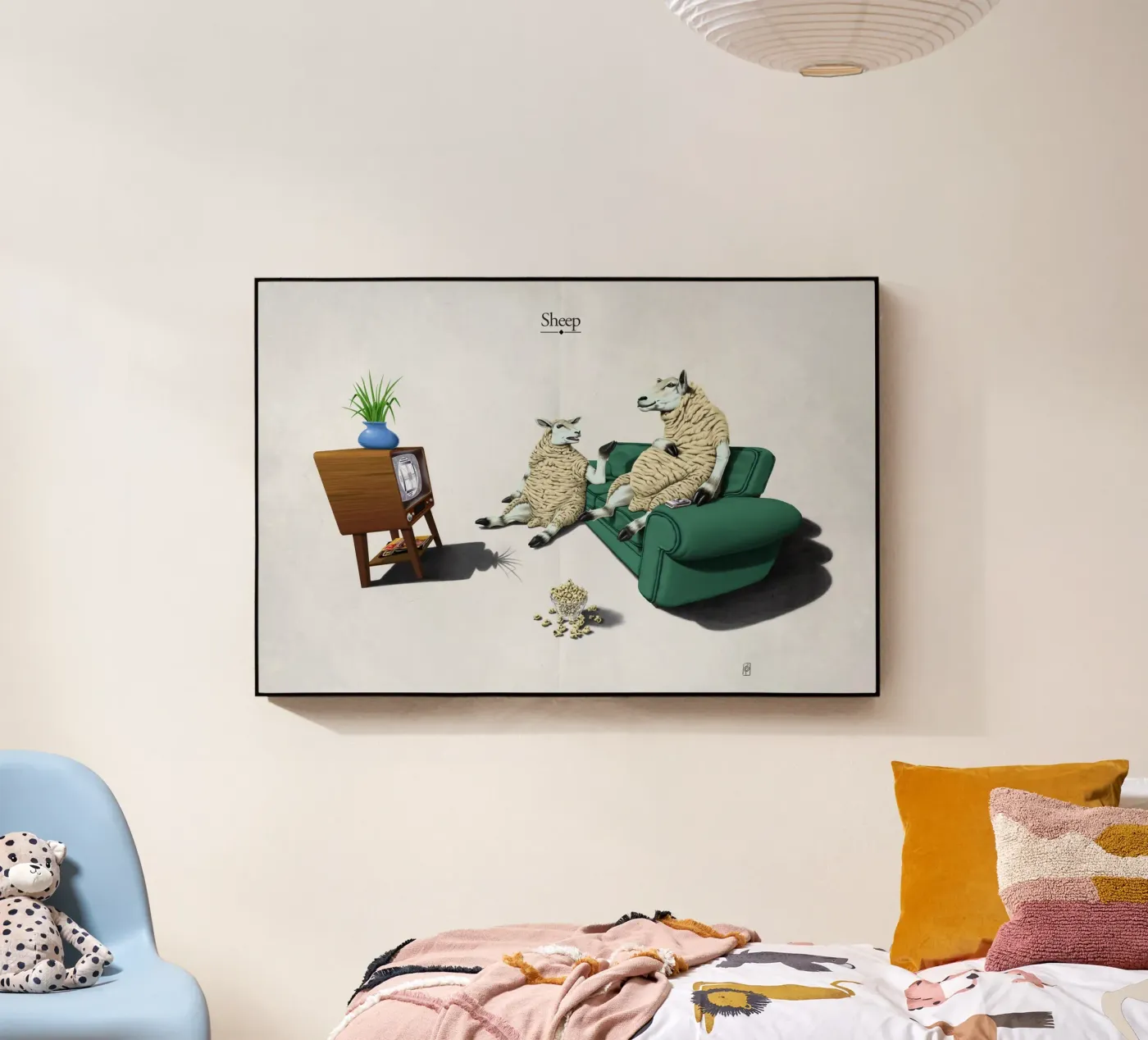 Sheep (Titled) plexiglass da Rob Art | Illustration