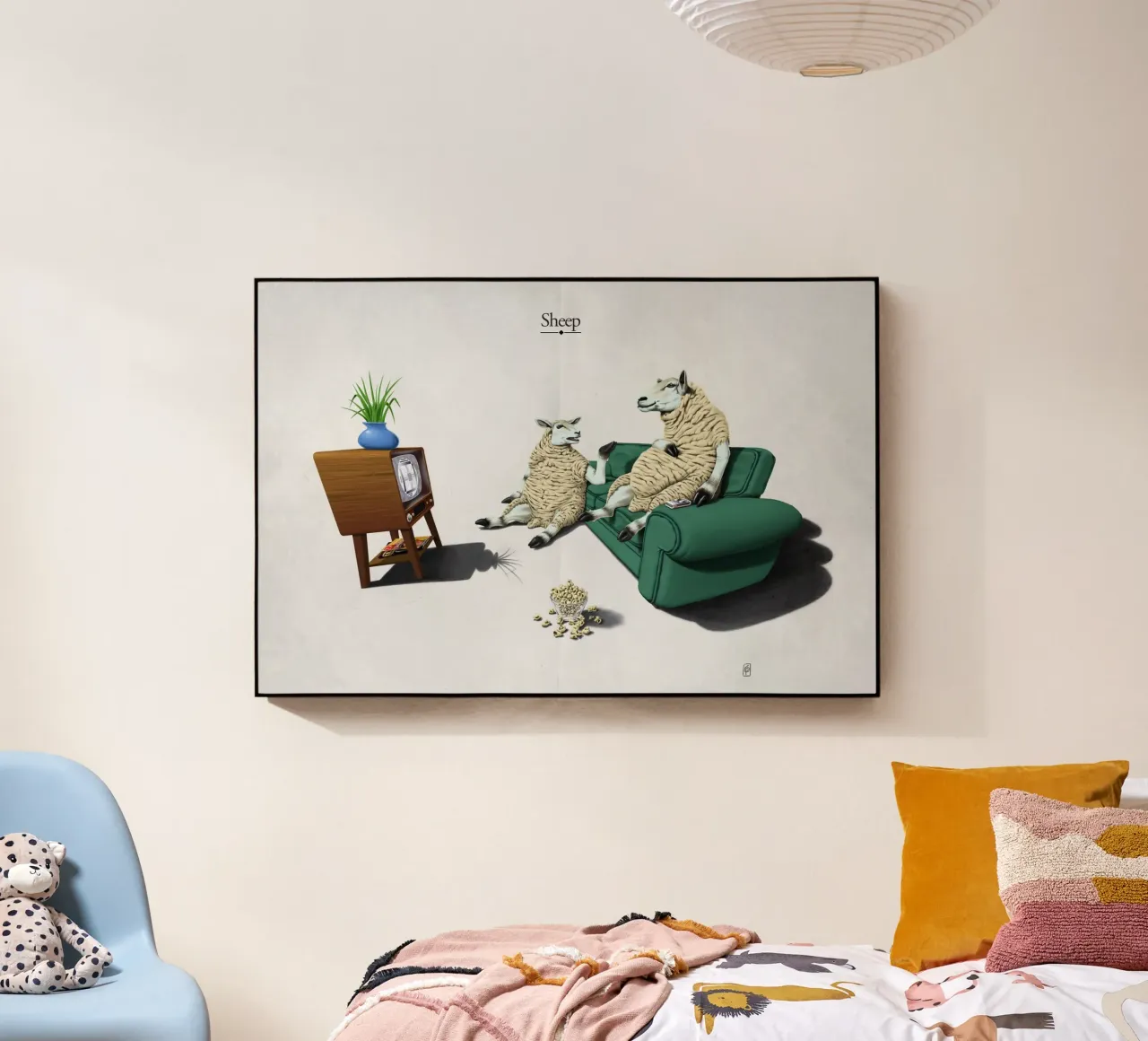 Sheep (Titled) plexiglass da Rob Art | Illustration