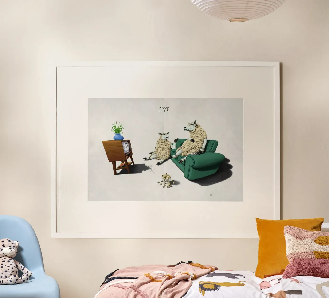 Sheep (Titled) poster da Rob Art | Illustration