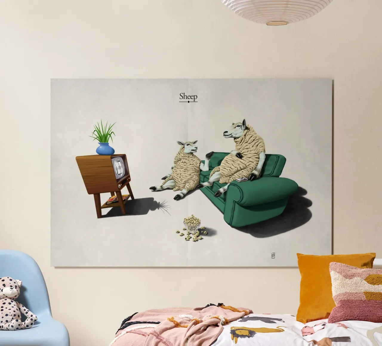 Sheep (Titled) carta hahnemühle da Rob Art | Illustration