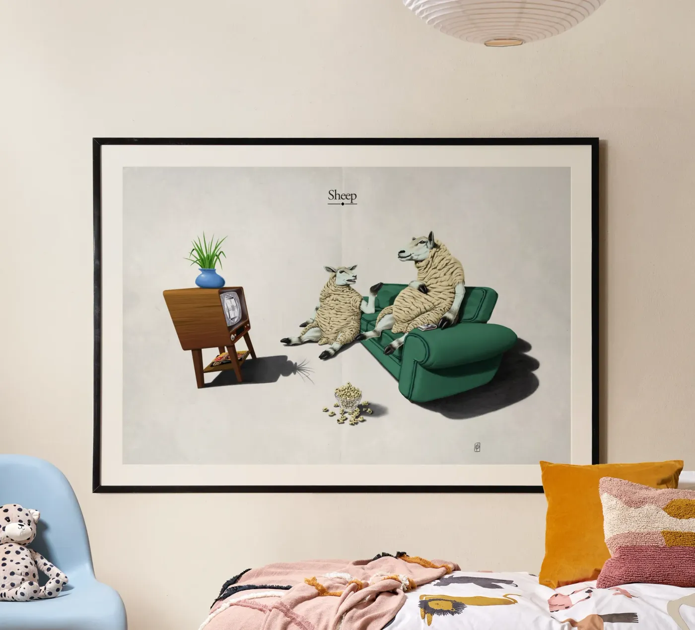 Sheep (Titled) poster da Rob Art | Illustration