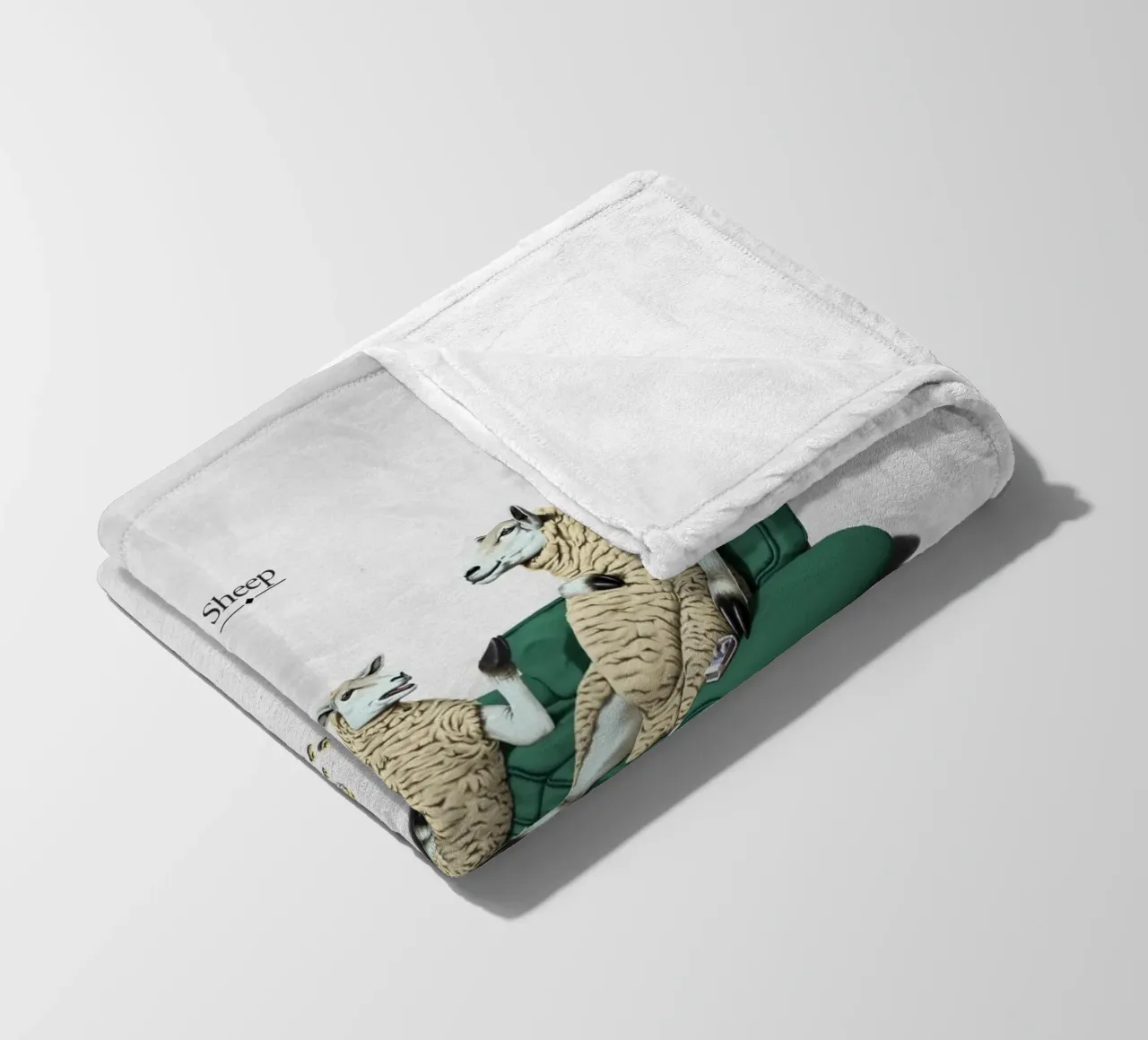 Sheep (Titled) coperta in pile da Rob Art | Illustration