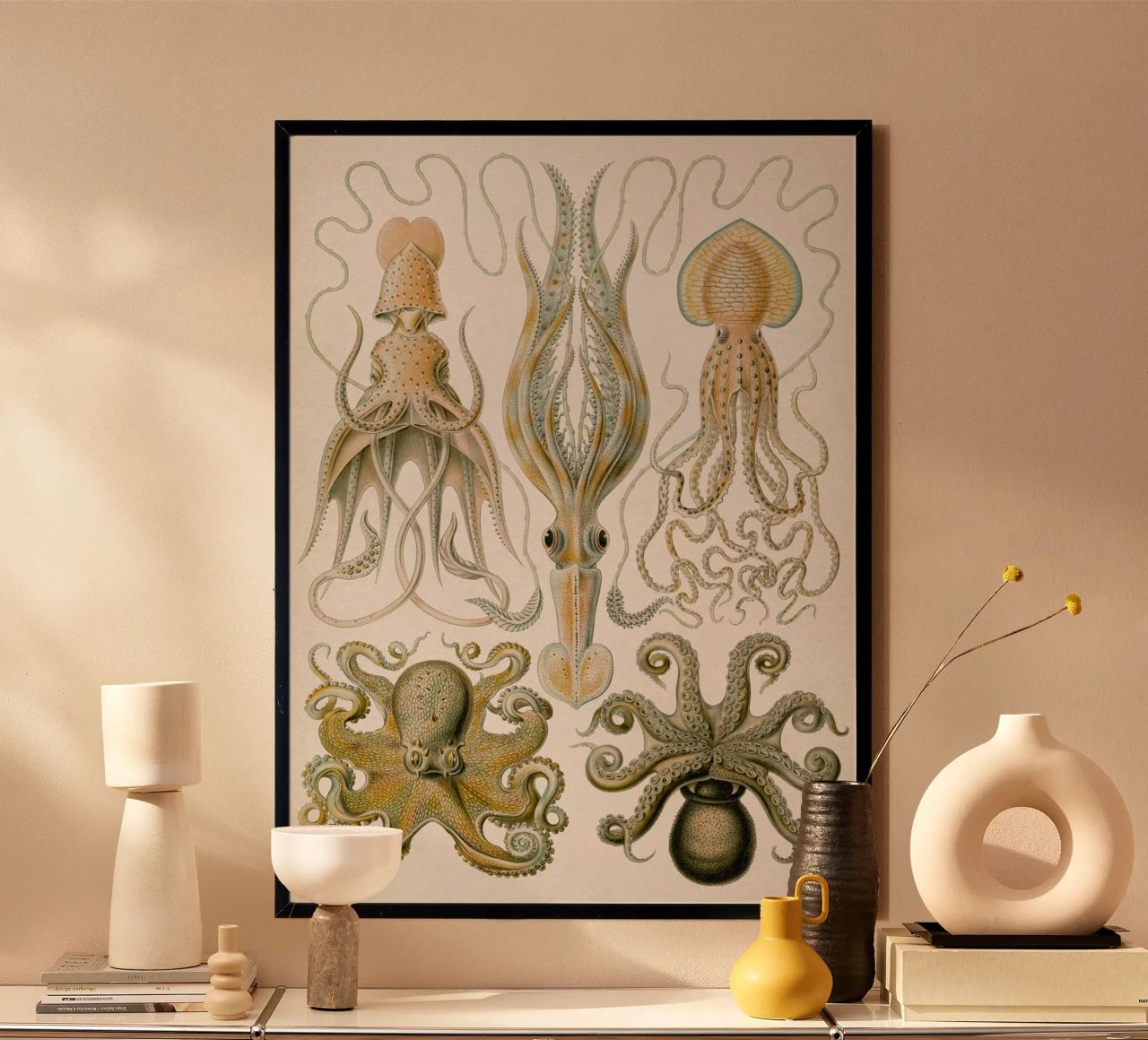 Vintage Haeckel 1 Tafel 54 Trichterkraken poster de Vintage Print Collection