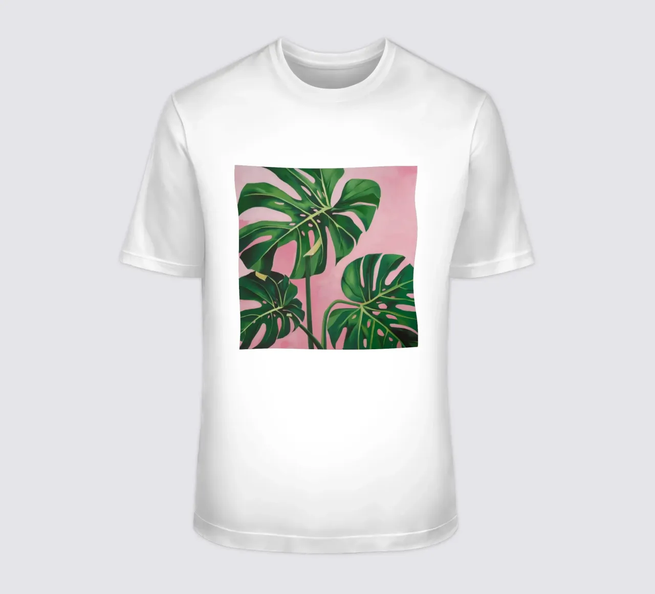 Monstera Pink Wall t-shirt by Pan Denim