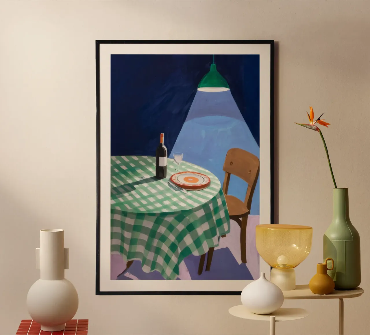 Gingham Table Shadow hahnemühle by Pan Denim