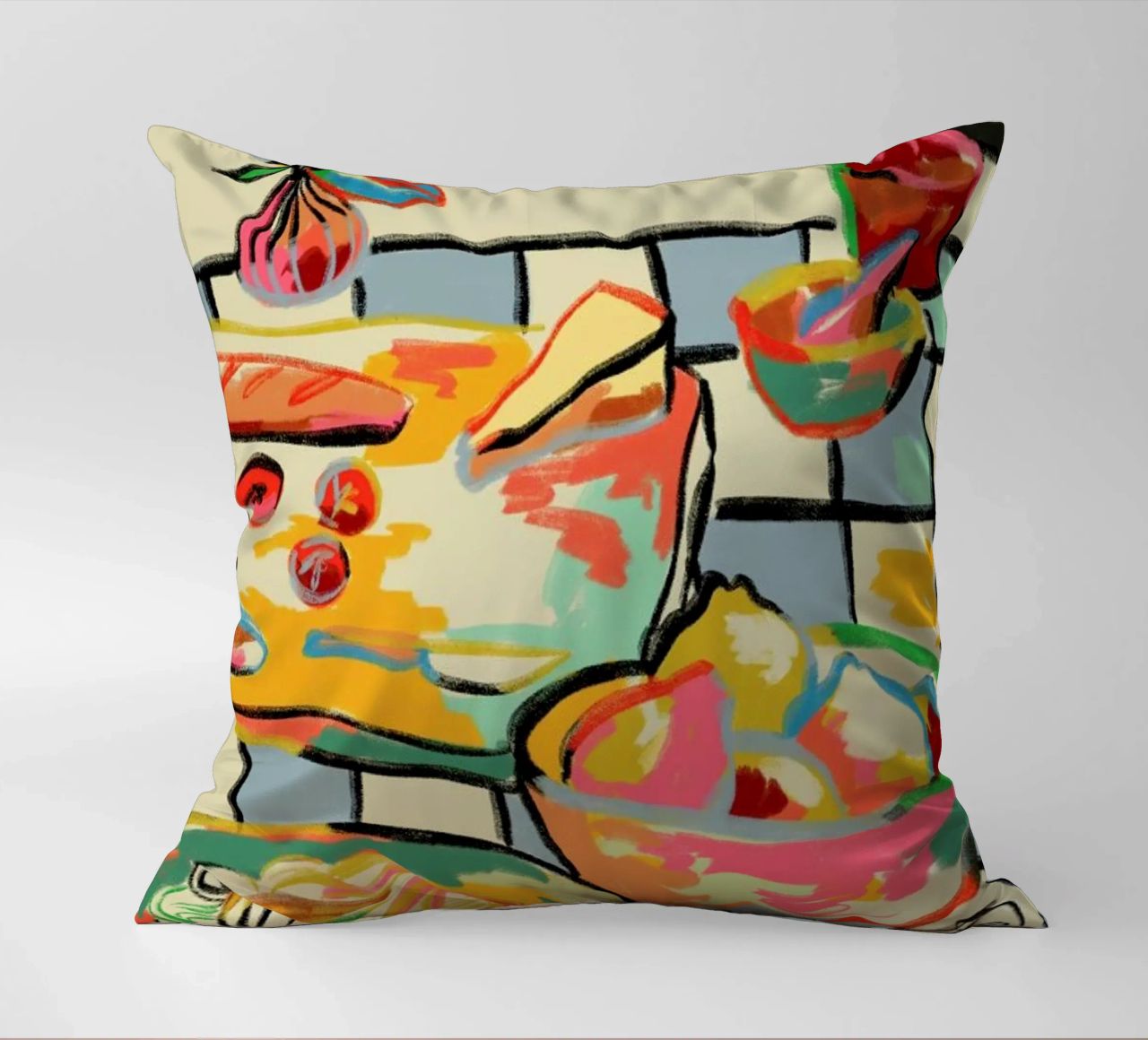 Bread And Pasta Love coussin de Sandra Poliakov