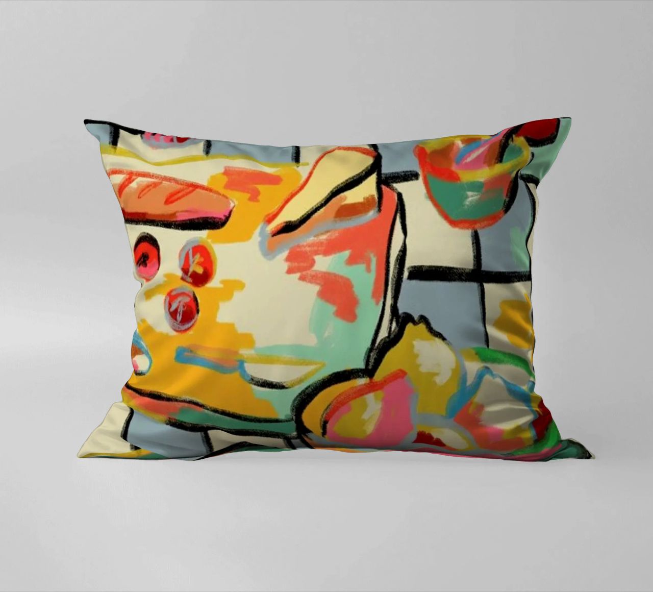 Bread And Pasta Love coussin de Sandra Poliakov