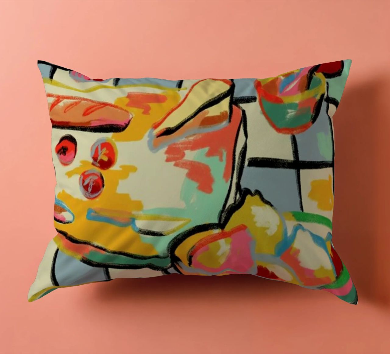 Bread And Pasta Love coussin de Sandra Poliakov