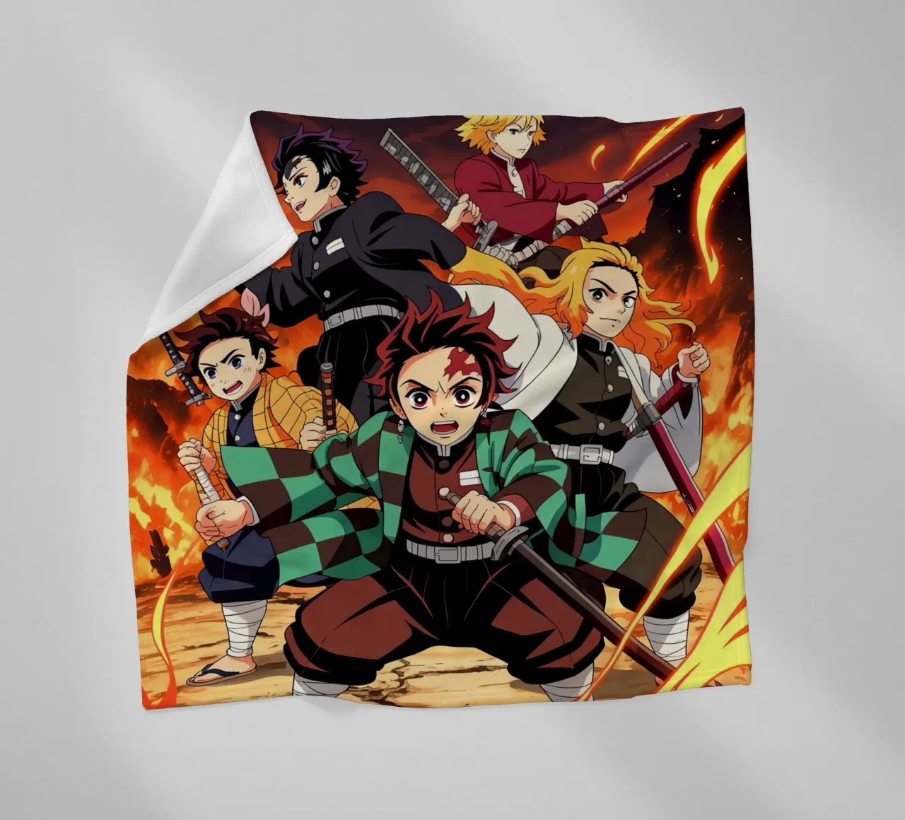Tanjiro Kamado fleece blanket by Indah Creative