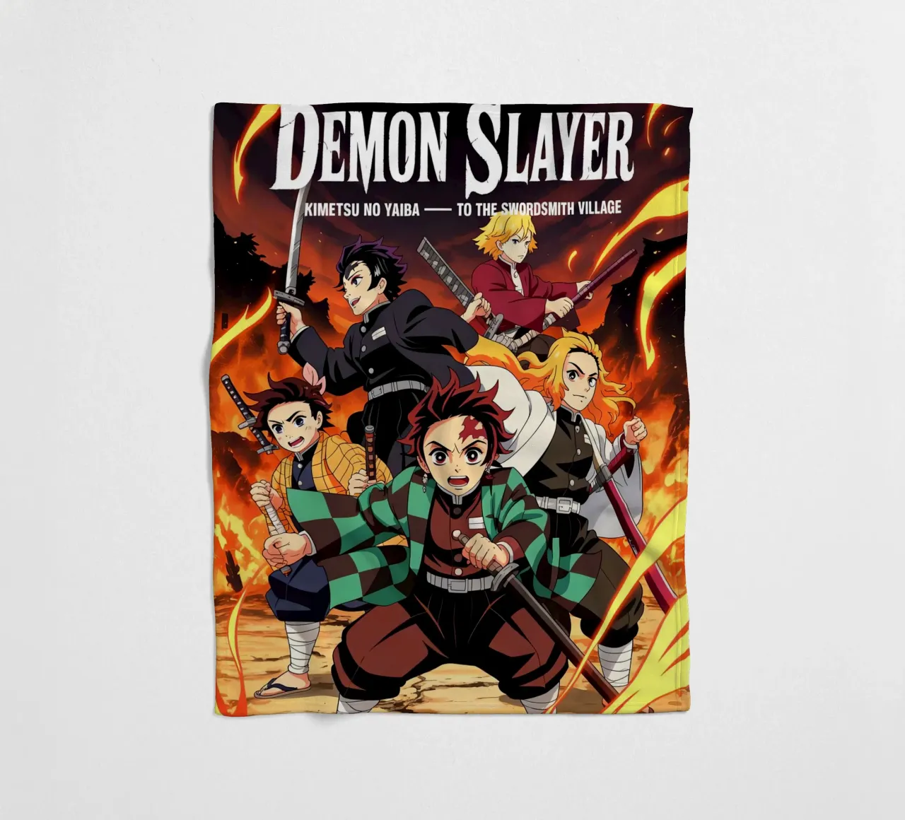 Tanjiro Kamado fleece blanket by Indah Creative