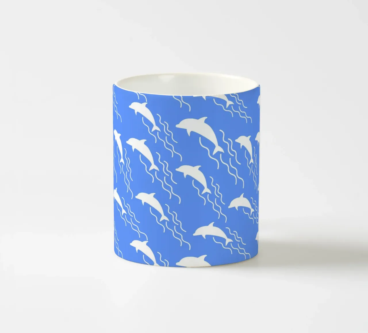 Swimming dolphins tazza in ceramica da baobabprintstore