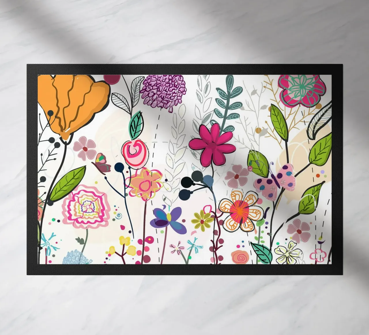 Fiori selvatici colorati e campo di fiori zerbino da gulsengunel