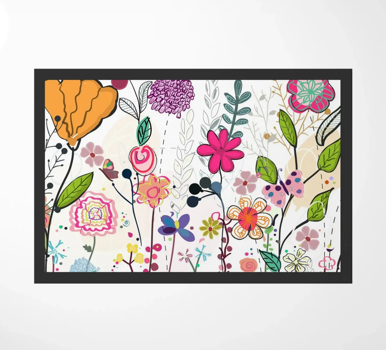 Fiori selvatici colorati e campo di fiori zerbino da gulsengunel