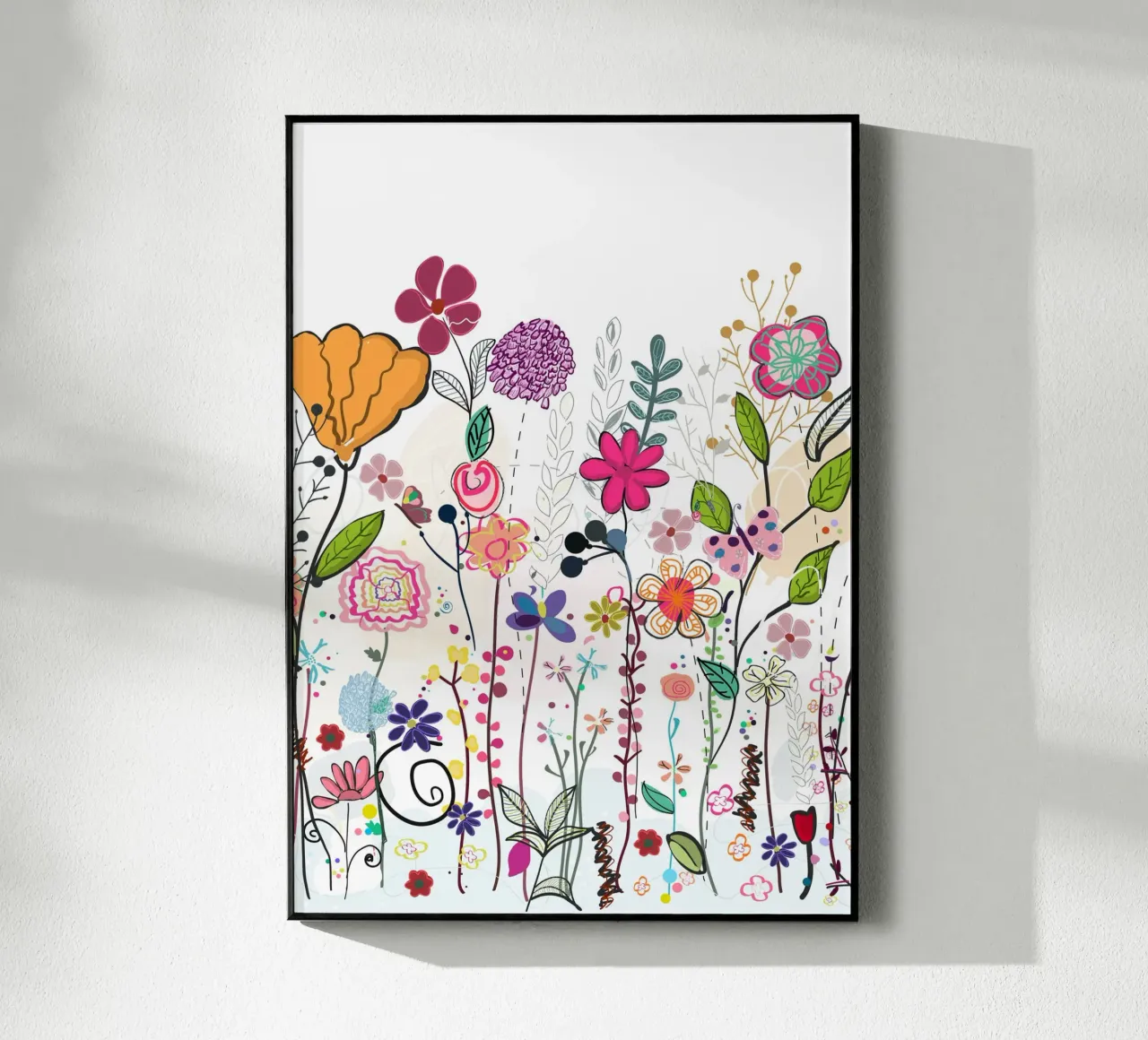 Fiori selvatici colorati e campo di fiori plexiglass da gulsengunel