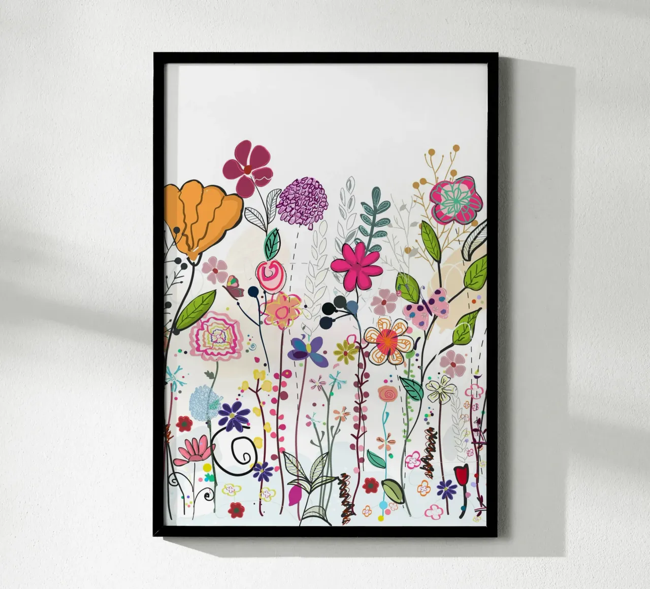 Fiori selvatici colorati e campo di fiori carta hahnemühle da gulsengunel