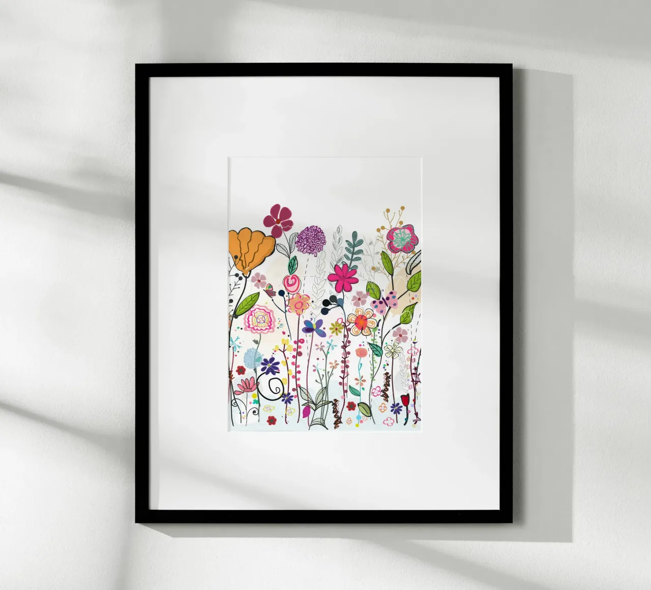 Fiori selvatici colorati e campo di fiori carta hahnemühle da gulsengunel