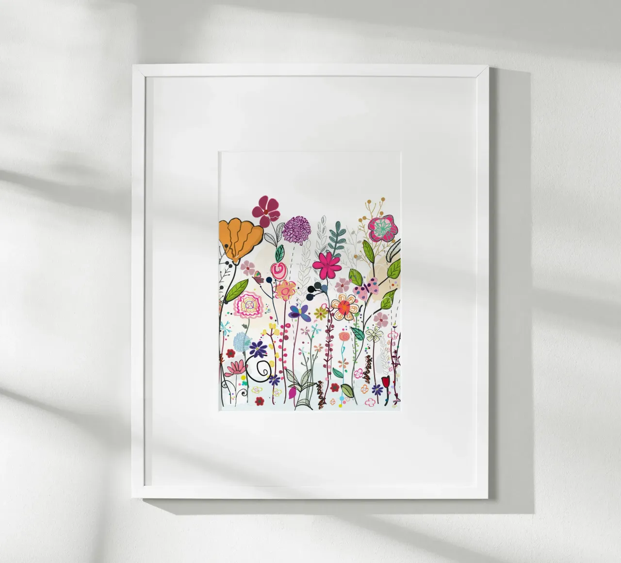 Fiori selvatici colorati e campo di fiori carta hahnemühle da gulsengunel
