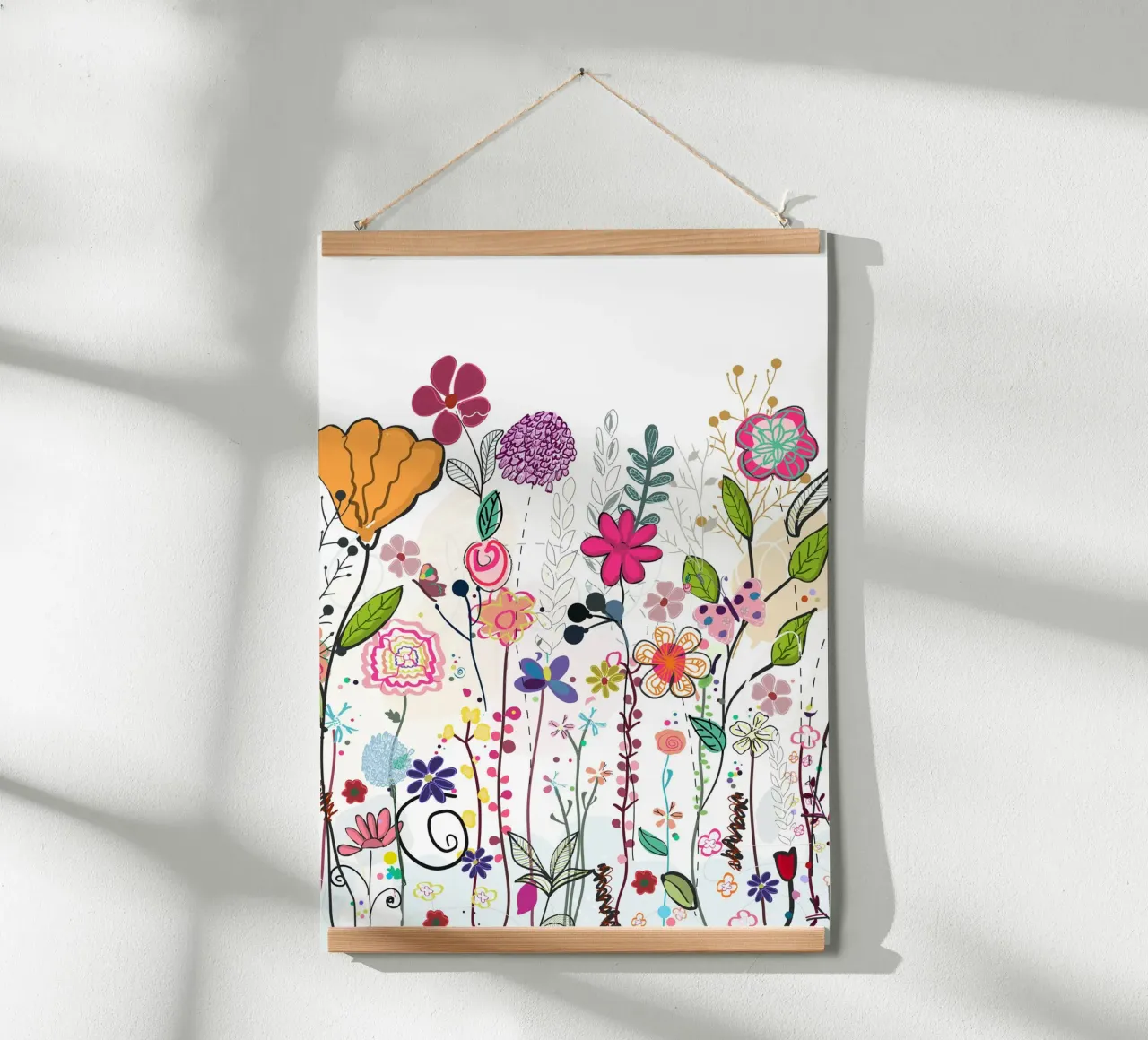 Fiori selvatici colorati e campo di fiori carta hahnemühle da gulsengunel