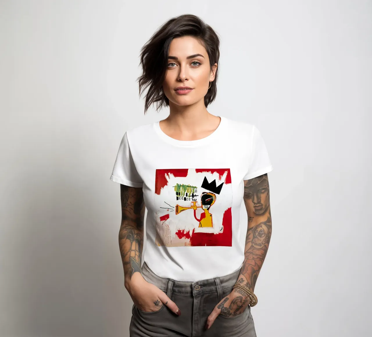 Michel Trompet 1984 dames t-shirt getailleerd van Mr.George