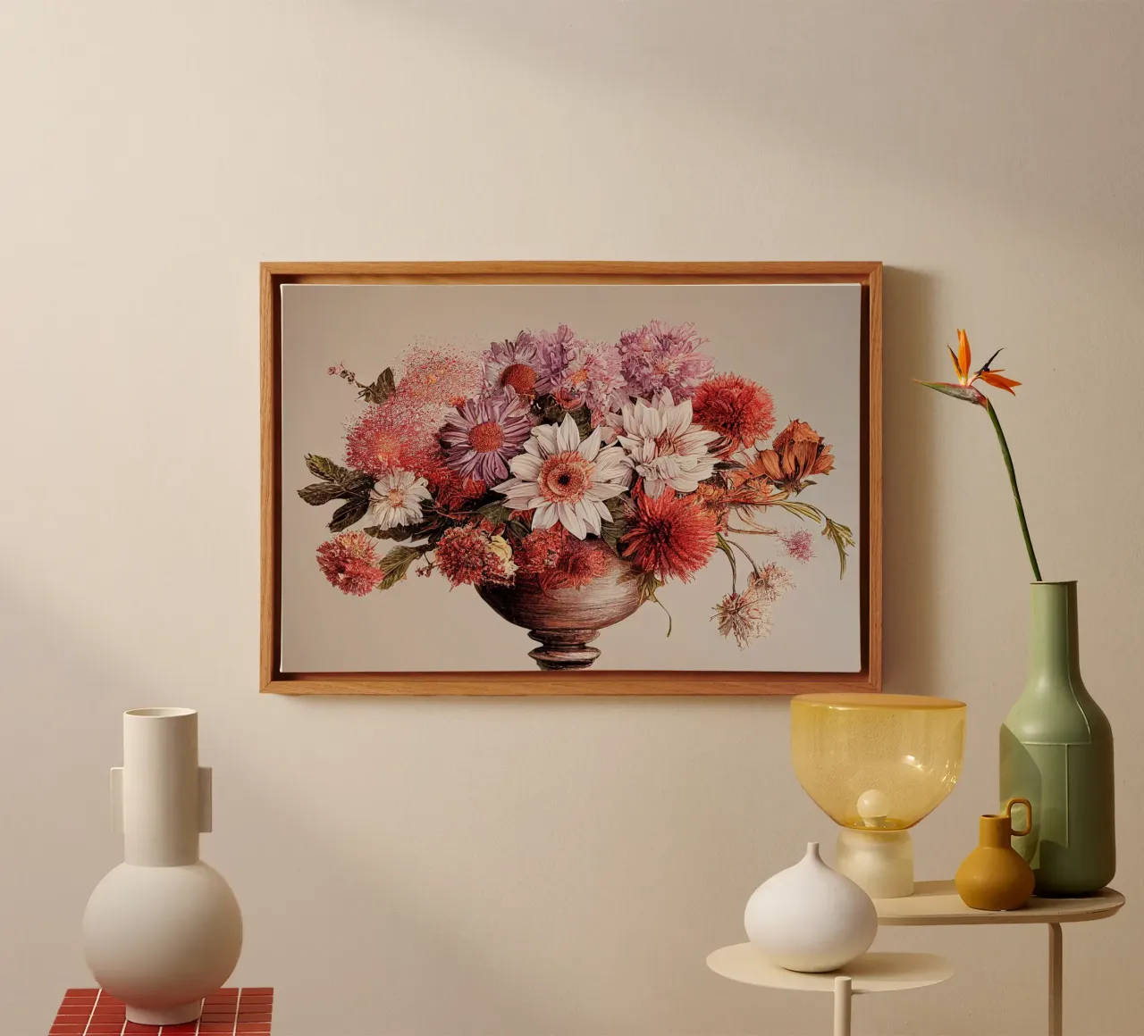 Muurkunst van Imagine canvas met Baklijst van Imagine