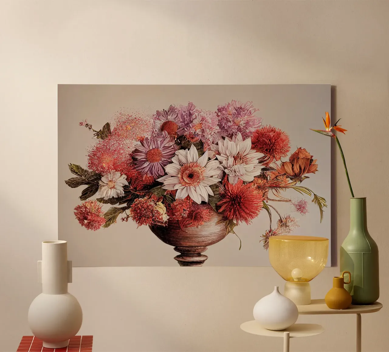 Muurkunst van Imagine canvas met Baklijst van Imagine