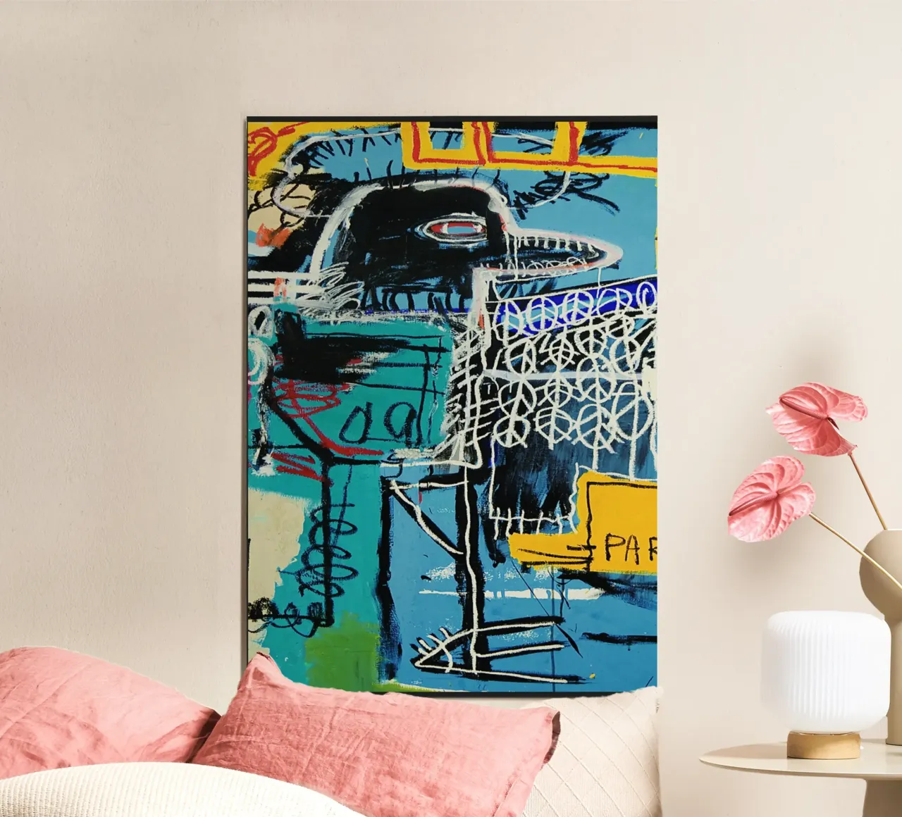 Bird On Money Michel poster con telaio in legno da Mr.George