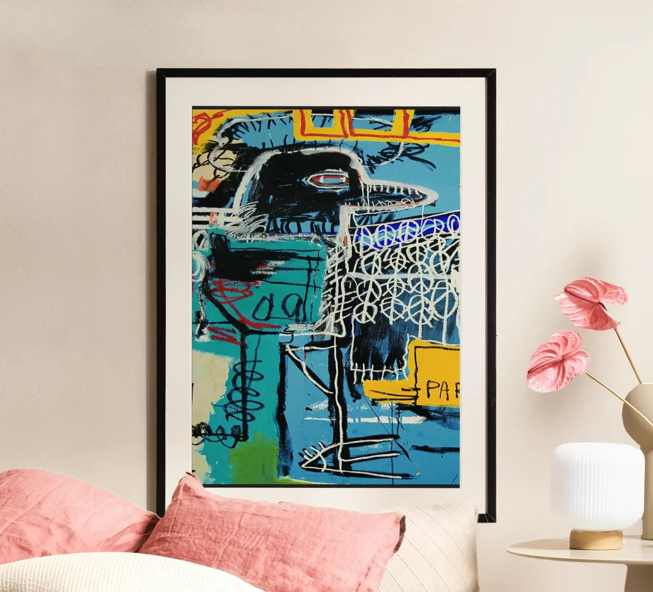 Bird On Money Michel poster con telaio in legno da Mr.George