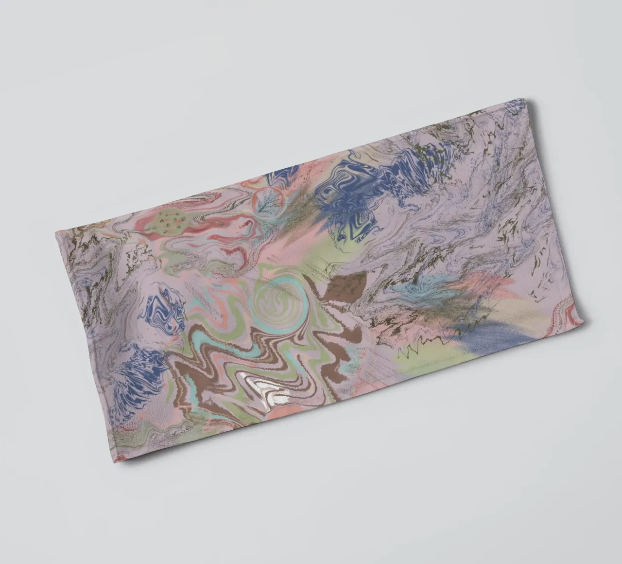 Pastel earth marble pattern abstract swirl art print towel by gulsengunel