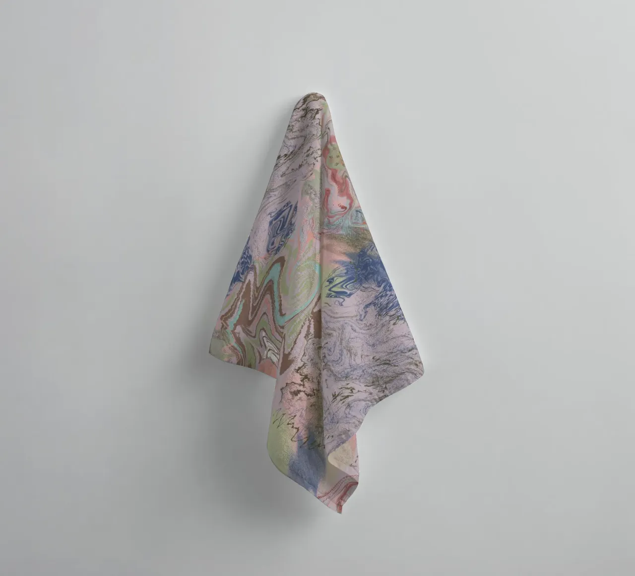 Pastel earth marble pattern abstract swirl art print towel by gulsengunel