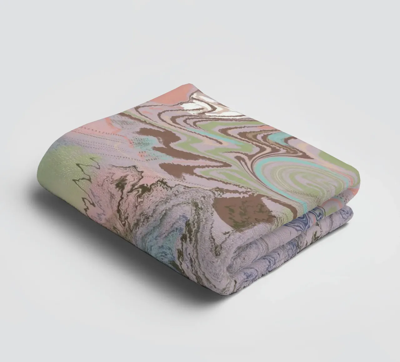Pastel earth marble pattern abstract swirl art print towel by gulsengunel