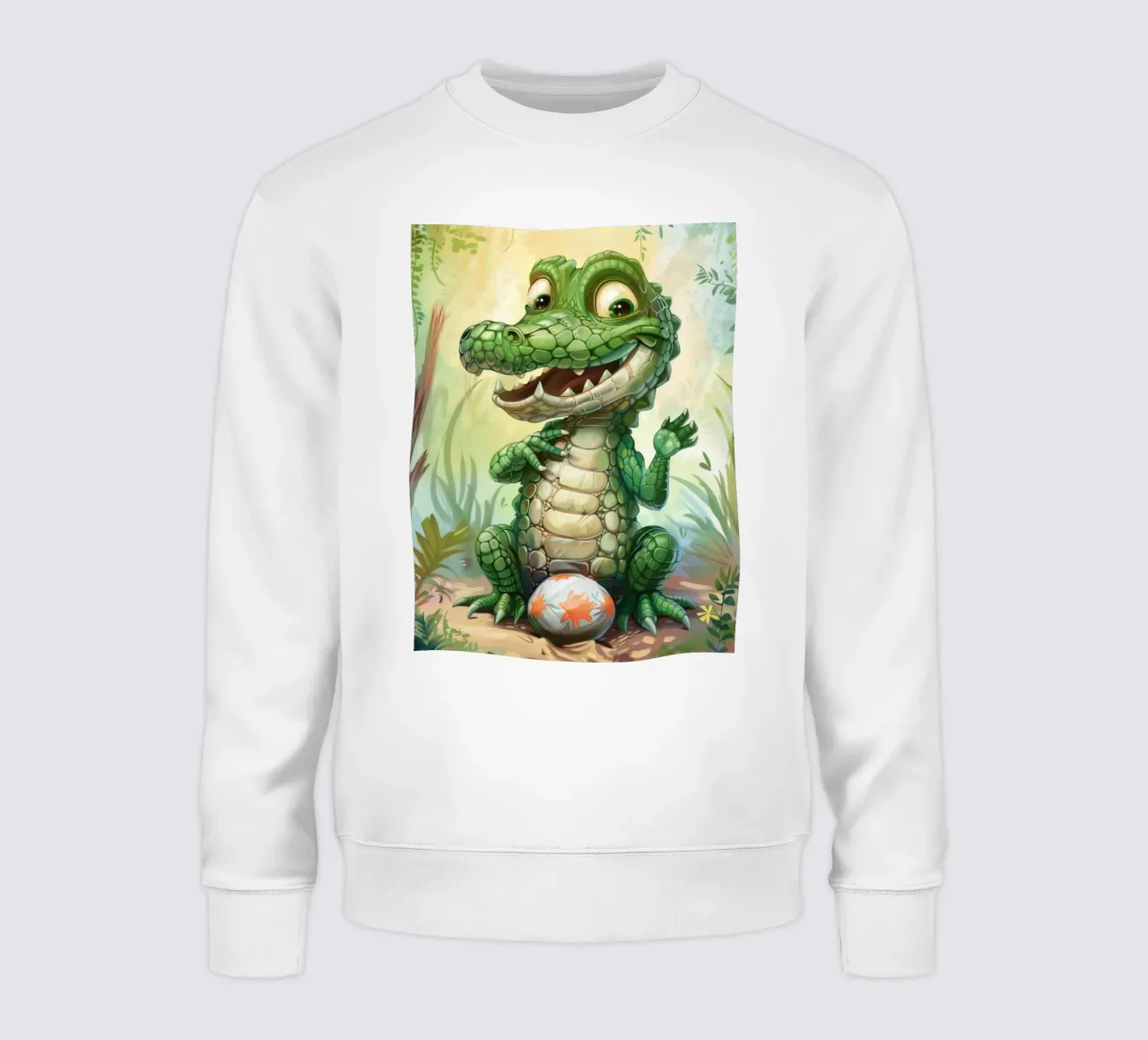 Un affascinante cucciolo di alligatore con un atteggiamento giocoso felpa da DesignDoodle