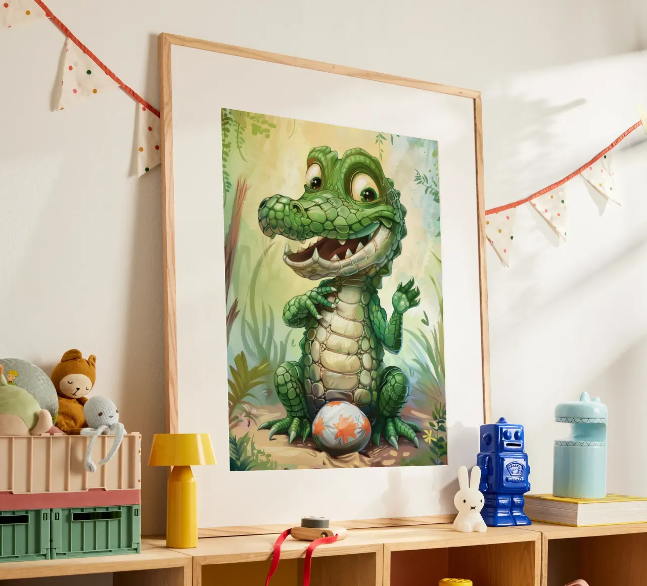 Un affascinante cucciolo di alligatore con un atteggiamento giocoso carta hahnemühle da DesignDoodle