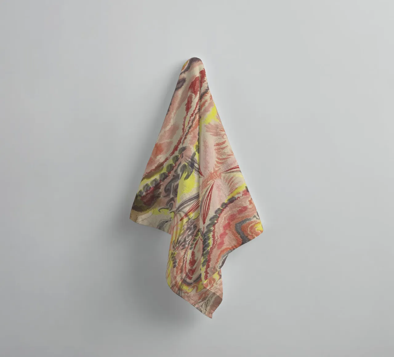 Delicate earth marble and swirl details towel by gulsengunel