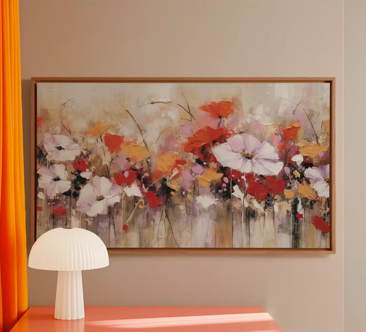 Muurkunst van Imagine canvas met Baklijst van Imagine