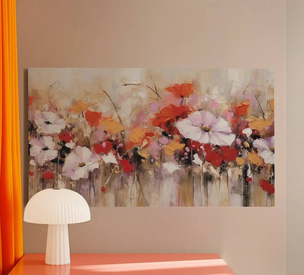 Muurkunst van Imagine canvas met Baklijst van Imagine