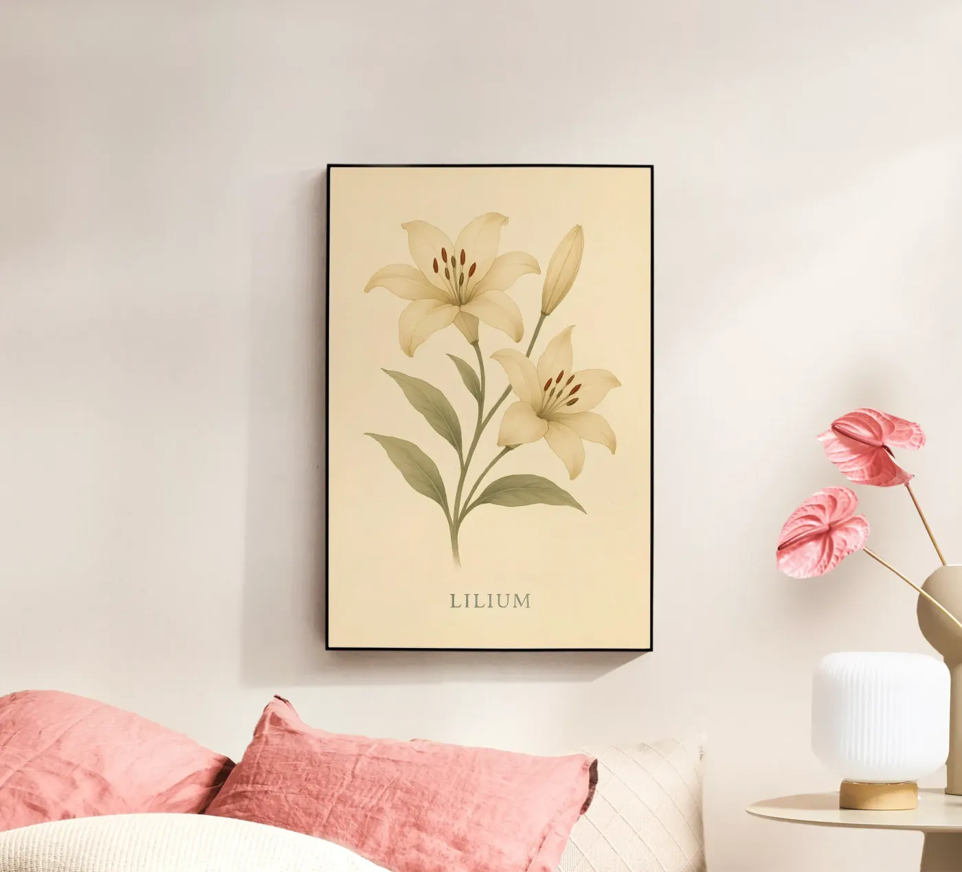 Ivory Lily Study acryl van Gei.Butsu