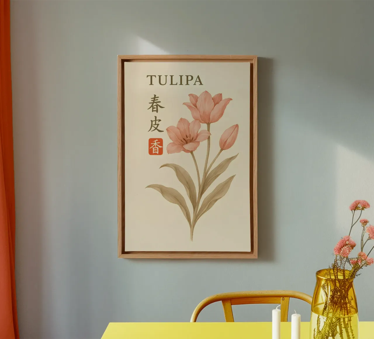 Tulip Whisper tela con Cornice a cassetta da Gei.Butsu