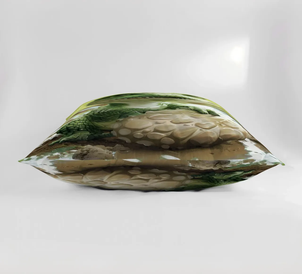 Un piccolo alligatore appollaiato con sicurezza su una roccia cuscino da DesignDoodle